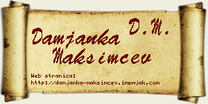 Damjanka Maksimčev vizit kartica